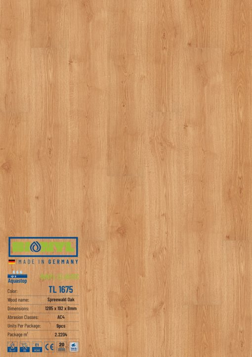 Sàn gỗ Binyl Class – 8mm TL1675